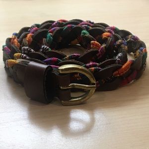 Multicolored braised belt
